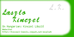 laszlo kinczel business card
